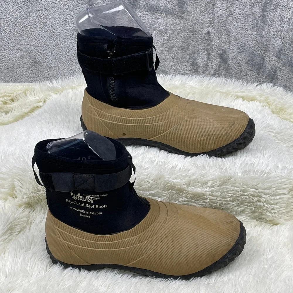 ForEverlast Ray-Guard Reef Boots Men 10 Tan Black Good Wading Fishing Protection
